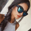Fashion Women Vintage Sunglasses Cat Eye Sunglass Retro Brand Designer Female Pink Mirror Sun Gasses UV400