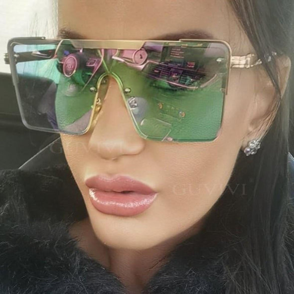 Oversized Square Sunglasses Women Sexy Retro Vintage Sun Glasses Luxury Brand Designer Eyeglasses Eyewear Female Oculos