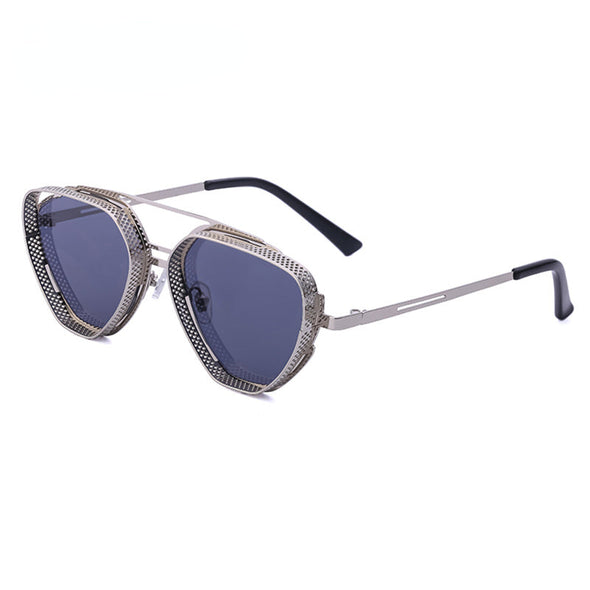 Vintage Steampunk Sunglasses Men  Luxury Brand Designer Square Punk Sun Glasses For Male Shades Driving Goggle