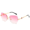 cross border new rimless sunglasses, European and American trends, diamond rimmed glasses, fashion and exquisite trimming Sunglasses