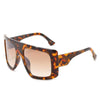 Vintage Big Frame Oversized Sunglasses Square Gradient Shades