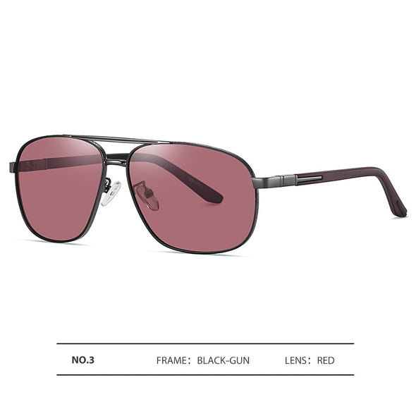 Vintage Men's Polarized Sunglasses Driving Pilot Sun Glasses For Male Female Black Blue Metal Goggle