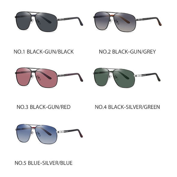 Vintage Men's Polarized Sunglasses Driving Pilot Sun Glasses For Male Female Black Blue Metal Goggle