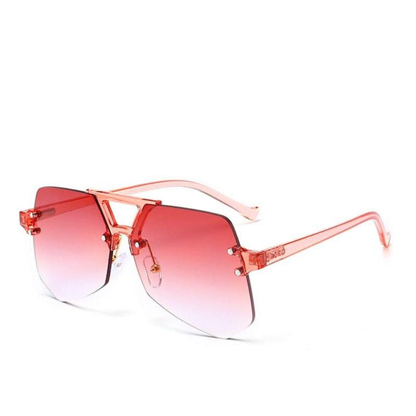 Fashion Oversize Sunglasses Women Mirror Coating Vintage Goggle Famous Women Sunglasses