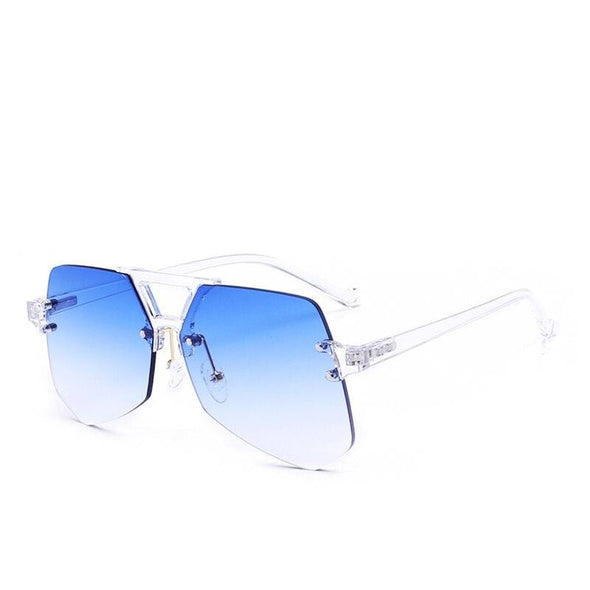 Fashion Oversize Sunglasses Women Mirror Coating Vintage Goggle Famous Women Sunglasses