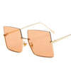 Square Rimless Sunglasses Women  Luxury Glasses Women/Men Retro Brand Eyeglasses Women Metal Gafas