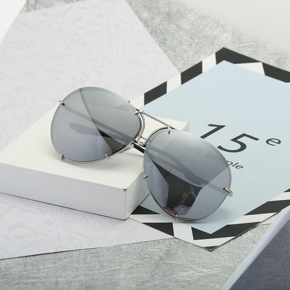 New Fashion Pilot Sunglasses Women Oversized Luxury Sun Glasses For Female Cool Mirror Vintage Lady Gradient Shades UV400