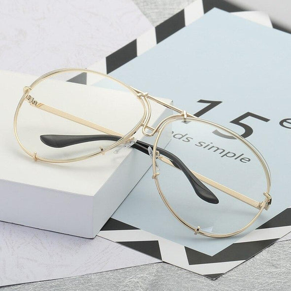 New Fashion Pilot Sunglasses Women Oversized Luxury Sun Glasses For Female Cool Mirror Vintage Lady Gradient Shades UV400