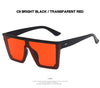 Square Women  Luxury Vintage Design Big Frame Mirror Sunglasses