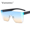 ladies square sunglasses ladies frame shadow retro brand designer women's Gradient oversized sunglasses