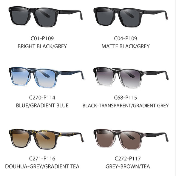 Brand Classic Square Polarized Sunglasses Men's Women Driving Male Sun Glasses Eyewear UV Blocking