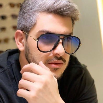 2021 Hot fashion aviation oversized gradient men's driving glasses Brand classic retro pilot sunglasses Women ins Popular UV400