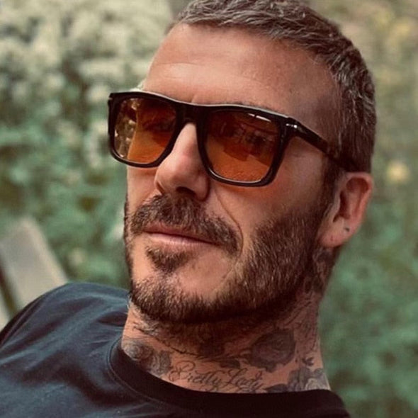 Classic Men's Square Sunglasses Fashion Brand Designer Rivet Retro Women Sun Glasses UV400  Beckham Style Driver Eyewear