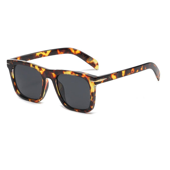 Classic Men's Square Sunglasses Fashion Brand Designer Rivet Retro Women Sun Glasses UV400  Beckham Style Driver Eyewear