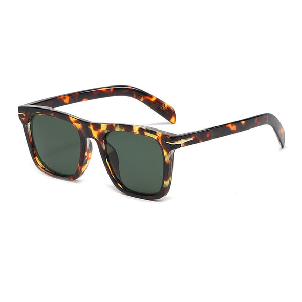 Classic Men's Square Sunglasses Fashion Brand Designer Rivet Retro Women Sun Glasses UV400  Beckham Style Driver Eyewear