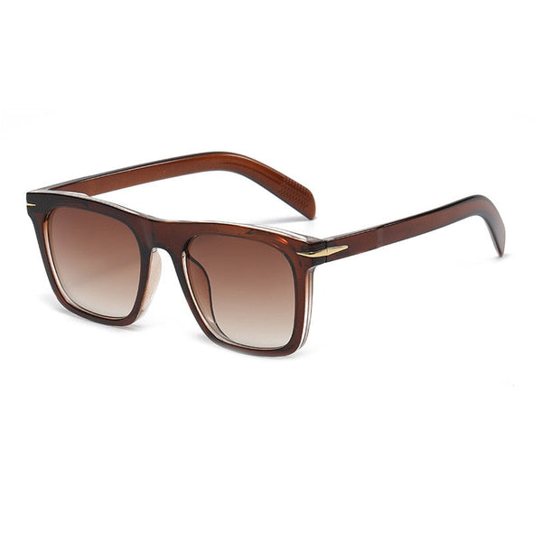 Classic Men's Square Sunglasses Fashion Brand Designer Rivet Retro Women Sun Glasses UV400  Beckham Style Driver Eyewear
