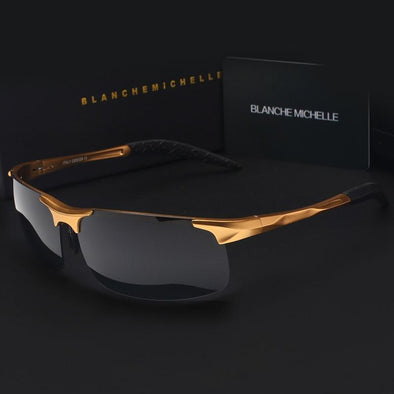 2021 New Trendy Men's Ultra-Light Aluminum Magnesium Polarized Sunglasses