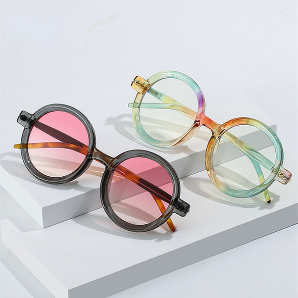 Fashion Retro Oversized Round Sunglasses For Women Men Brand Quality Seven Frame Vintage Designer Sun Glasses Trending Shade