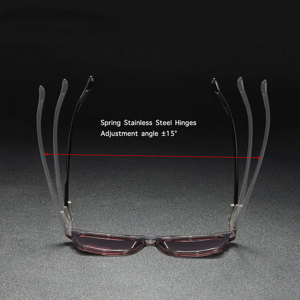 KDEAM All Matching Square Polarized Sunglasses For Men Women TR90 Material Frame Spring Hinges KD398
