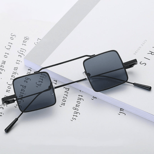 Women Vintage Multicolor Square Steampunk Sunglasses UV400