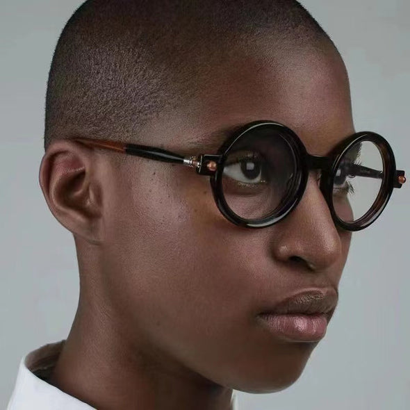 Fashion Retro Oversized Round Sunglasses For Women Men Brand Quality Seven Frame Vintage Designer Sun Glasses Trending Shade