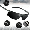 Alumunum Men's Polarized UV400 Mirror Sunglasses Rimless Rectangle Mens Sun Glasses Eyewear For Men  ALI061003