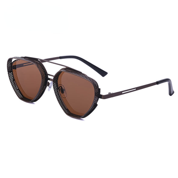 Vintage Steampunk Sunglasses Men  Luxury Brand Designer Square Punk Sun Glasses For Male Shades Driving Goggle