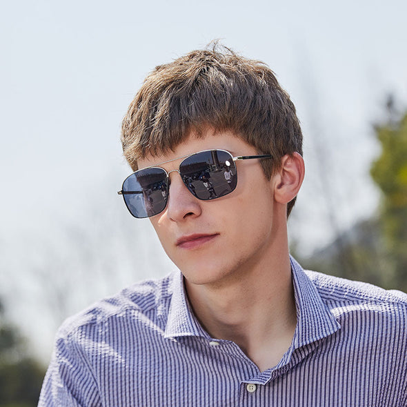 Polarized Square Sunglasses Men Classic Brand Designer Eyewear Fashion Photochromic Men's Driving Sun Glasses