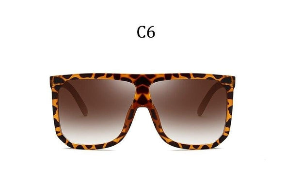 Big Frame Square Sunglasses Women fashion Flat Top Oversize Luxury Brand Gradient sun glasses for women