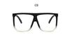 Big Frame Square Sunglasses Women fashion Flat Top Oversize Luxury Brand Gradient sun glasses for women