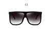 Big Frame Square Sunglasses Women fashion Flat Top Oversize Luxury Brand Gradient sun glasses for women