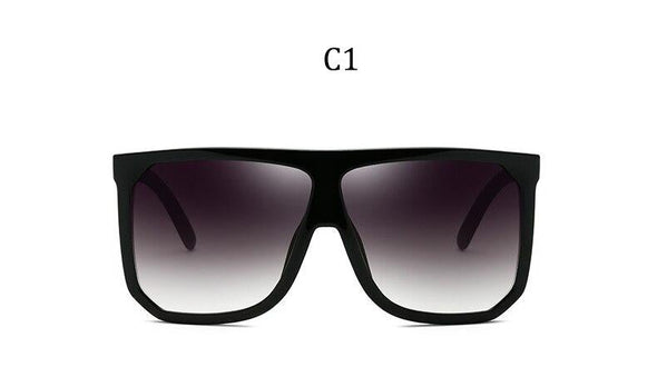 Big Frame Square Sunglasses Women fashion Flat Top Oversize Luxury Brand Gradient sun glasses for women