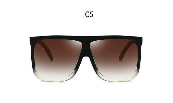 Big Frame Square Sunglasses Women fashion Flat Top Oversize Luxury Brand Gradient sun glasses for women