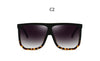 Big Frame Square Sunglasses Women fashion Flat Top Oversize Luxury Brand Gradient sun glasses for women