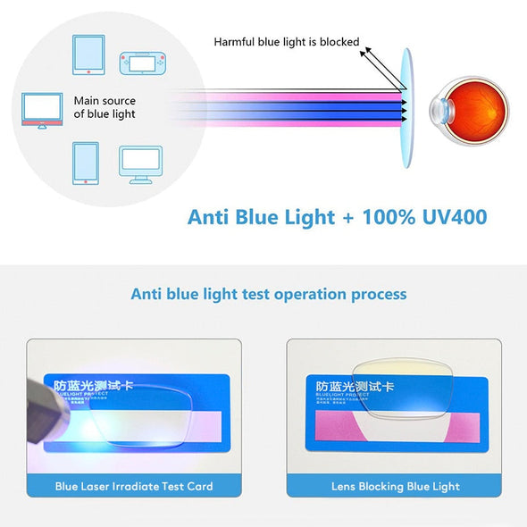 Blue Light Blocking Glasses Men Fashion Square Reading Optics Eyeglasses Frame Women Computer Eyewear