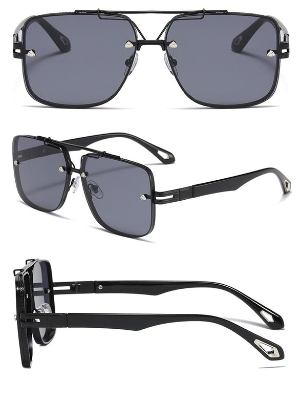 Vintage Sunglasses 2023 Fashion Trend Square Sun Glasses For Men Brand Designer Driving Shades UV400