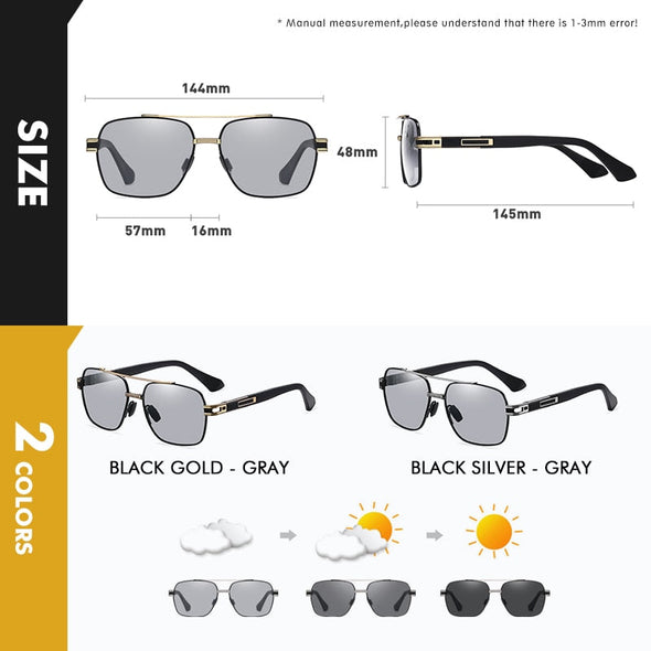 High Quality Sunglasses Polarized Men Women Photochromic UV400 Protection Driving Sun Glasses Unisex Chameleon Lens