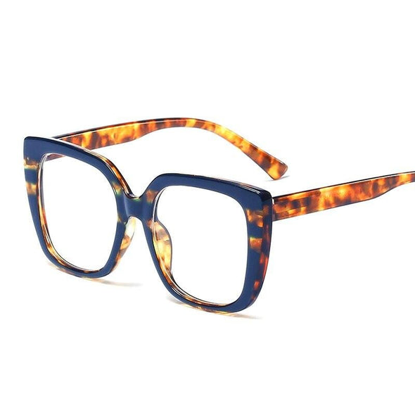 Fashion Brand Anti Blue Light Glasses Women Oversized Square Purple Eyeglasses Computer Prescription Glasses Frame Luxury Oculos