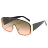 Rimless Oversized One-Piece Sunglasses Square Women Designer Shades