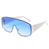 Rimless Oversized One-Piece Sunglasses Square Women Designer Shades