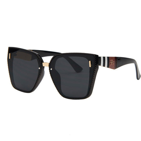 Fashion Square Gradient Mirror Sunglasses Women 2023 Retro Brand Designer Sun Glasses Female  Big Frame  UV400