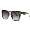 Fashion Square Gradient Mirror Sunglasses Women 2023 Retro Brand Designer Sun Glasses Female  Big Frame  UV400
