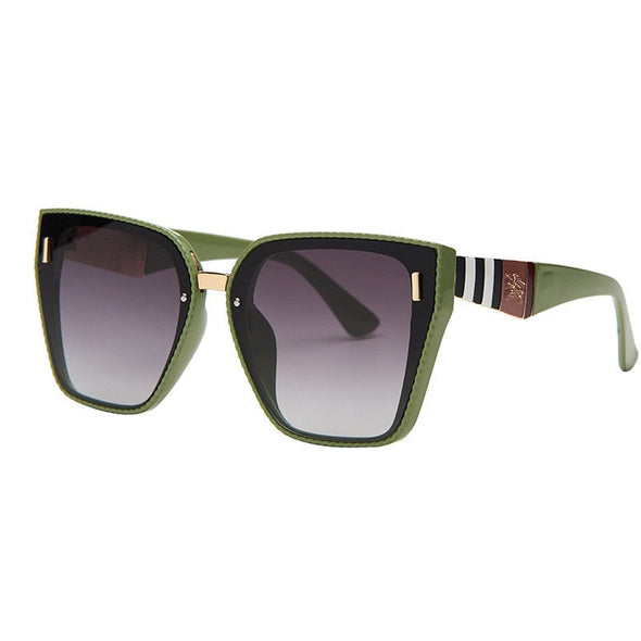Fashion Square Gradient Mirror Sunglasses Women 2023 Retro Brand Designer Sun Glasses Female  Big Frame  UV400