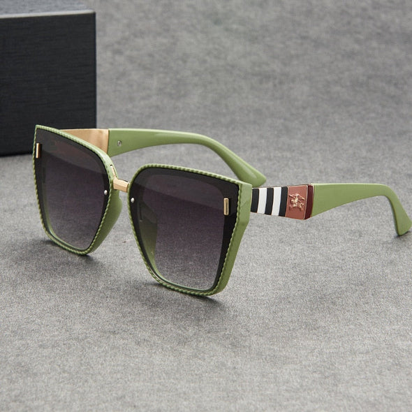 Fashion Square Gradient Mirror Sunglasses Women 2023 Retro Brand Designer Sun Glasses Female  Big Frame  UV400