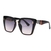 Fashion Square Gradient Mirror Sunglasses Women 2023 Retro Brand Designer Sun Glasses Female  Big Frame  UV400