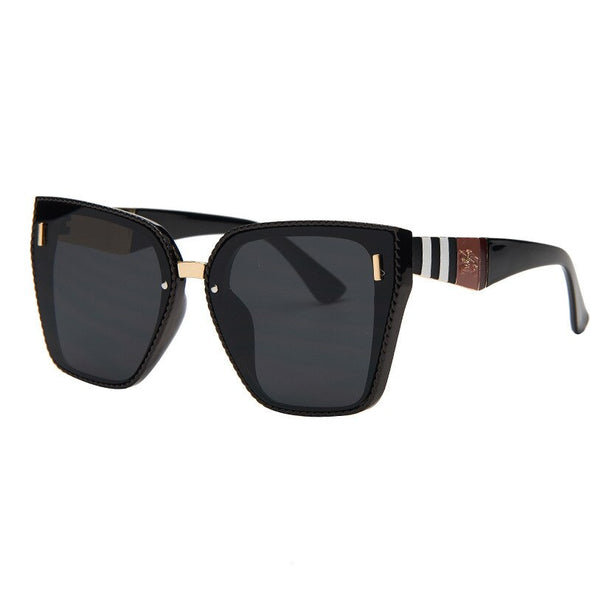 Fashion Square Gradient Mirror Sunglasses Women 2023 Retro Brand Designer Sun Glasses Female  Big Frame  UV400
