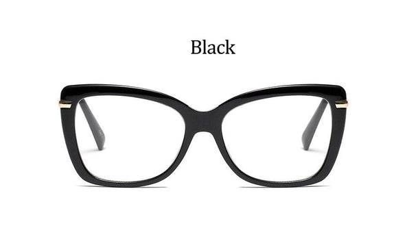 Female Square Eyeglasses Sexy Leopard Fashion Brand Transparent Women's Glasses Frame Luxury Oversized Prescription Glasses