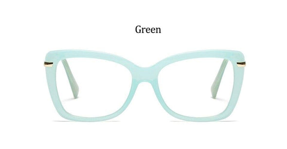 Female Square Eyeglasses Sexy Leopard Fashion Brand Transparent Women's Glasses Frame Luxury Oversized Prescription Glasses