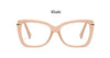Female Square Eyeglasses Sexy Leopard Fashion Brand Transparent Women's Glasses Frame Luxury Oversized Prescription Glasses