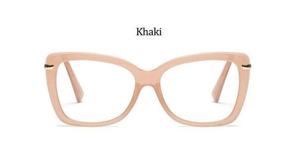 Female Square Eyeglasses Sexy Leopard Fashion Brand Transparent Women's Glasses Frame Luxury Oversized Prescription Glasses